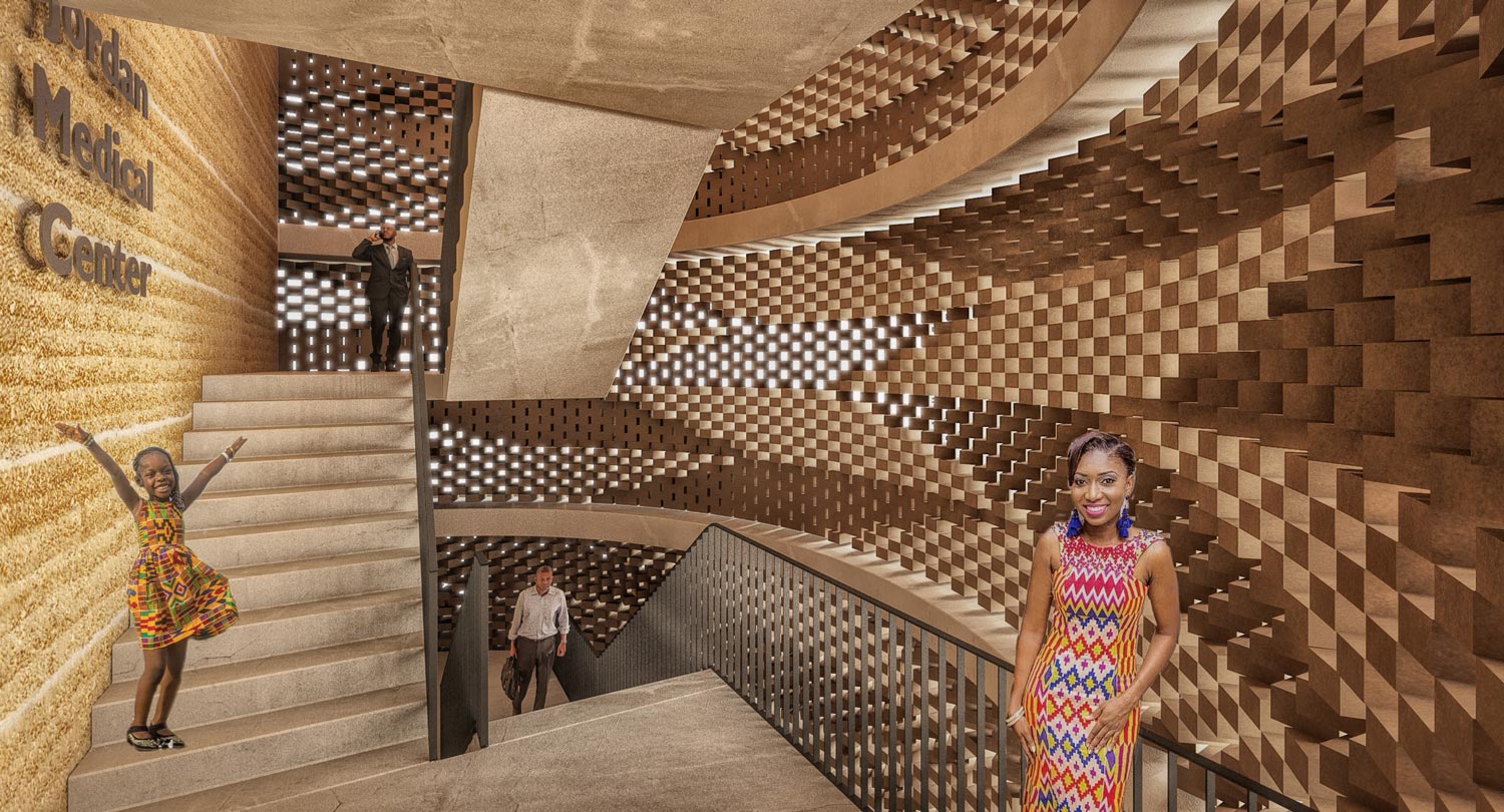 Backstein-Bettenstation für Ghana