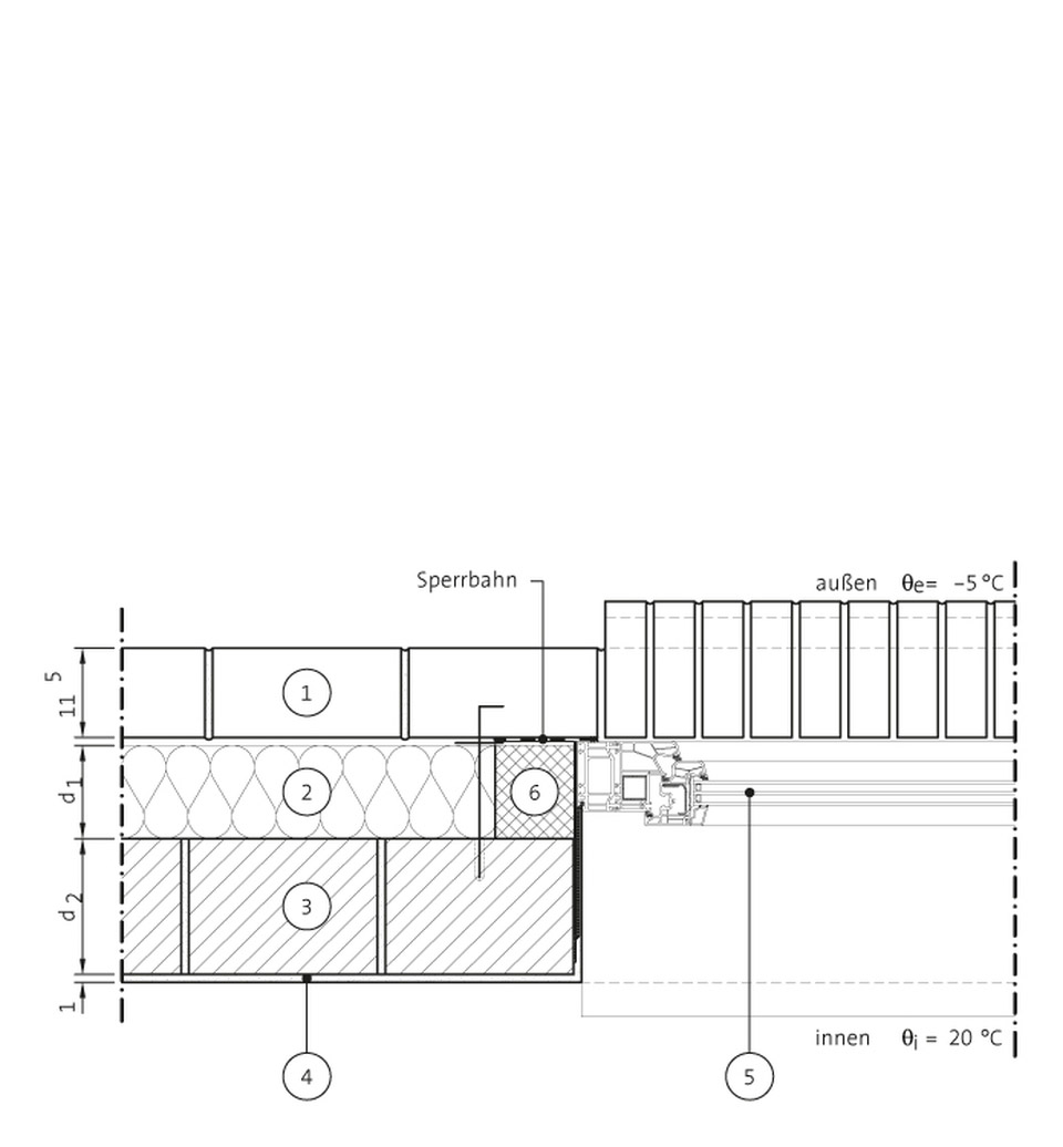 Fenster-/Türlaibung – Fenster in Dämmebene